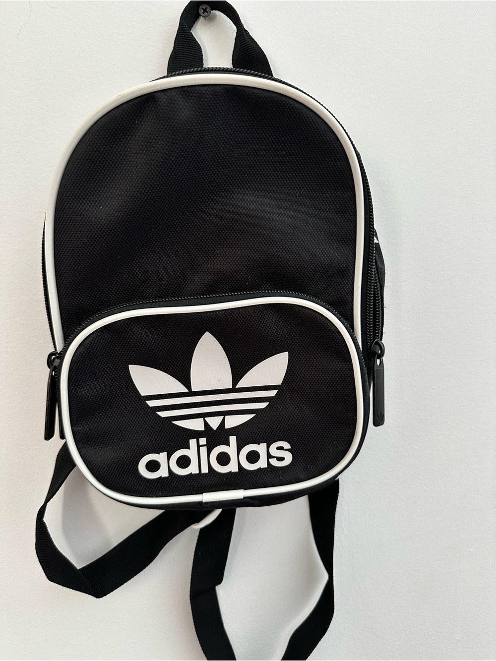 adidas Black and White Mini Backpack